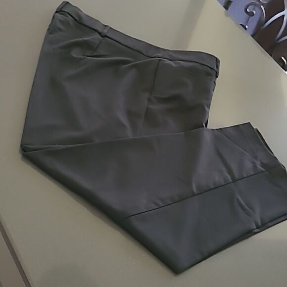 JMS Just My Size sz 24 W black dress pants.  Placket front, no pockets - Picture 1 of 8